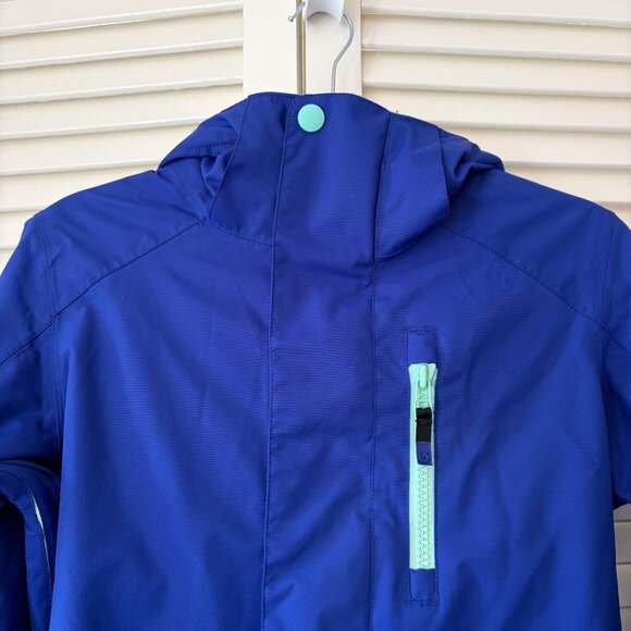 Burton women's Horizon snowboard jacket small blue mint hooded Mountain Dew - Picture 2 of 13